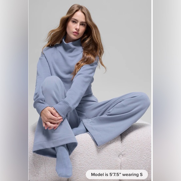 ALO Yoga Pants - ALO Serenity Wide Leg Sweatpants & Cropped Serenity Coverup